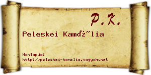 Peleskei Kamélia névjegykártya